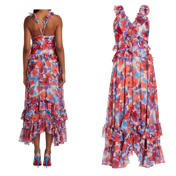 PatBO Violet Ruffle V-Neck Dress - Picture 2 of 4